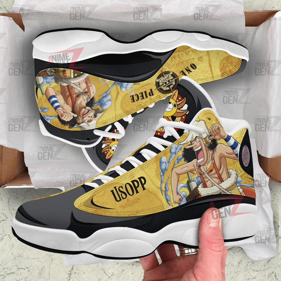One Piece Usopp Air Jordan 13 Sneakers Custom Anime Shoes