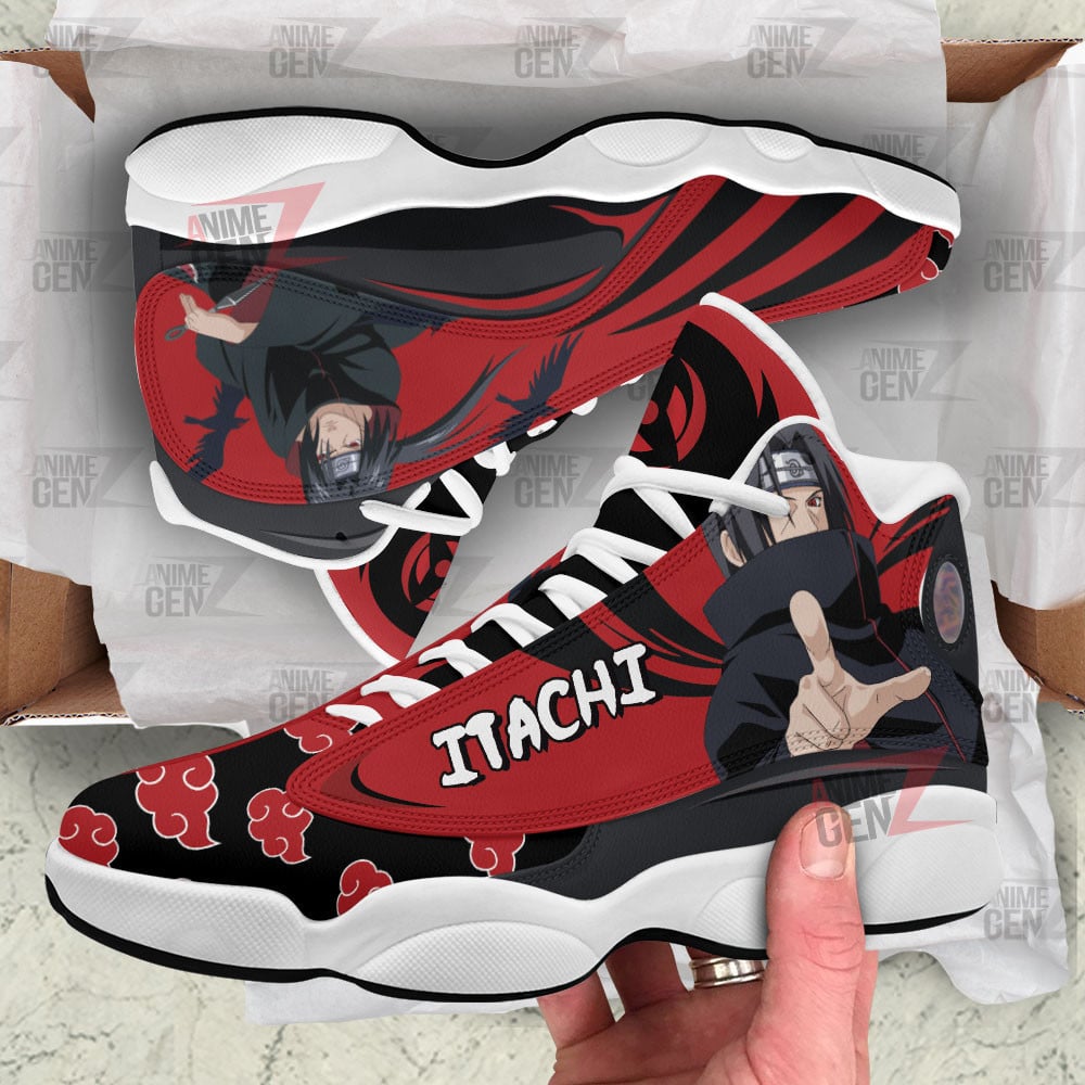 Naruto Akatsuki Uchiha Itachi Air Jordan 13 Sneakers Custom Anime Shoes