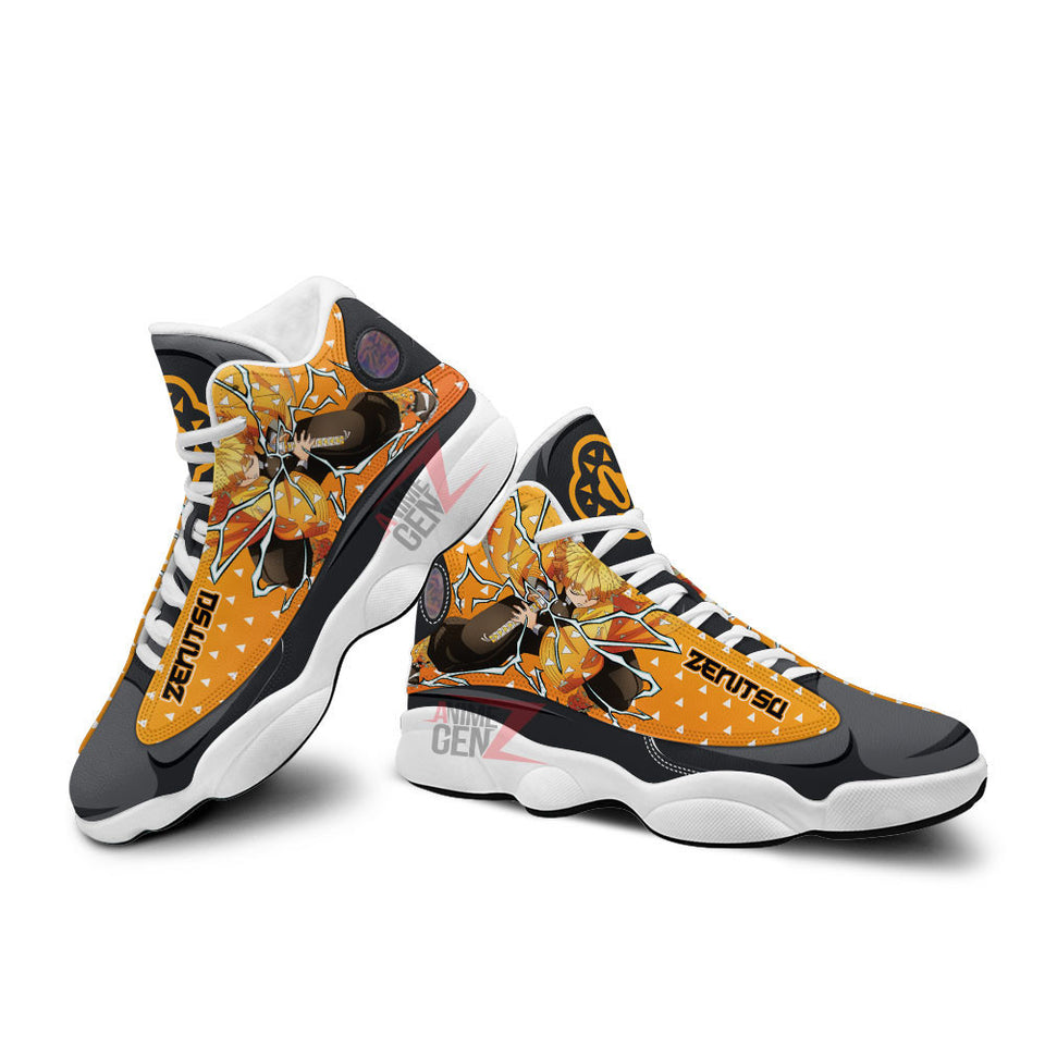 Demon Slayer Air JD13 Sneakers Agatsuma Zenitsu Sneakers Custom Anime Shoes