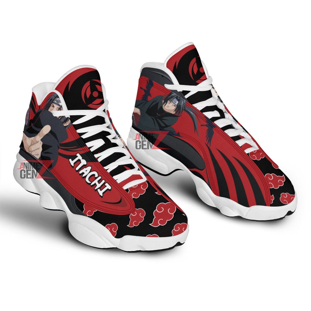 Naruto Akatsuki Uchiha Itachi Air Jordan 13 Sneakers Custom Anime Shoes
