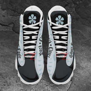 Back Clover Silver Eagle Air Jordan 13 Custom Anime Shoes