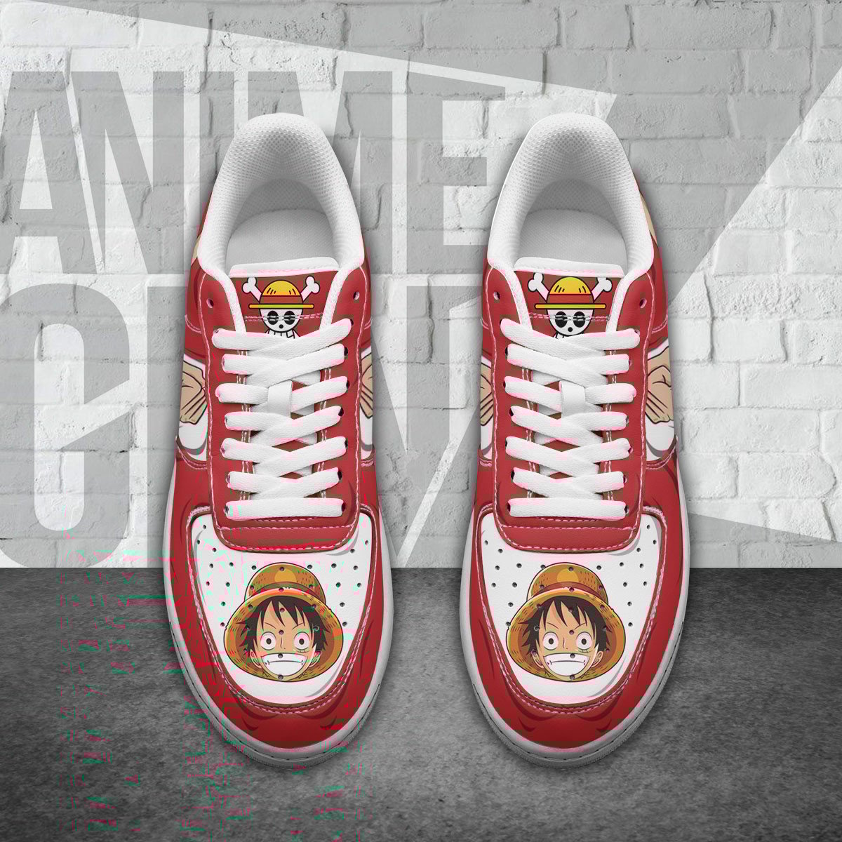 One Piece Lufffy Punch Air Sneakers Custom Anime Shoes