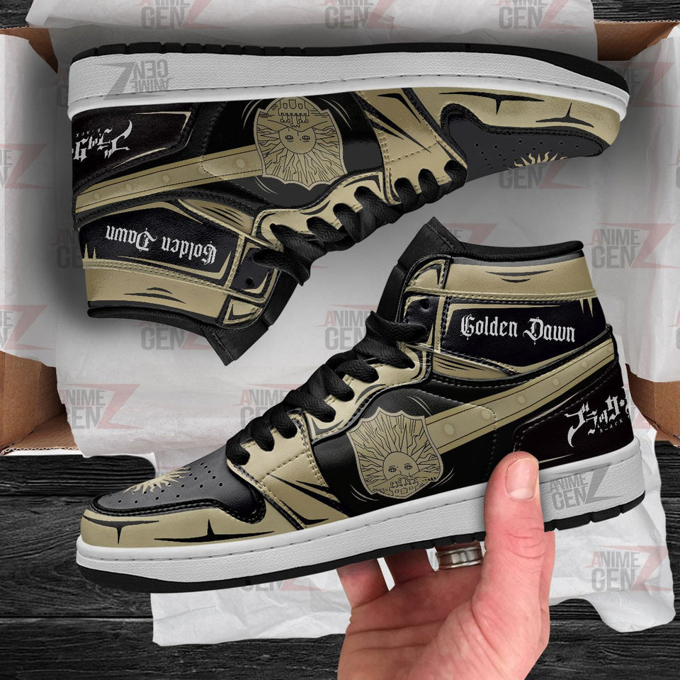 Golden Dawn JD Sneakers Black Clover Custom Anime Shoes