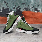 Back Clover Green Mantis Air Jordan 13 Custom Anime Shoes