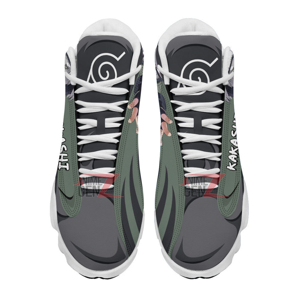 Kakashi Naruto Anime Air Jordan 13 Sneakers Custom Anime Shoes