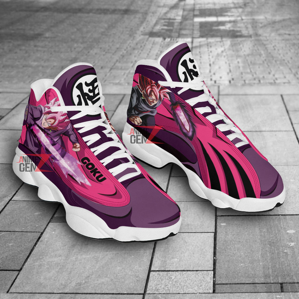 Dragon Ball Sneakers Goku Black Rose Air Jordan 13 Sneakers Custom Anime Shoes