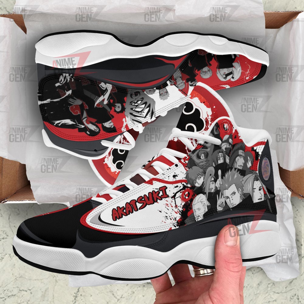Naruto Akatsuki Air Jordan 13 Sneakers Custom Anime Shoes