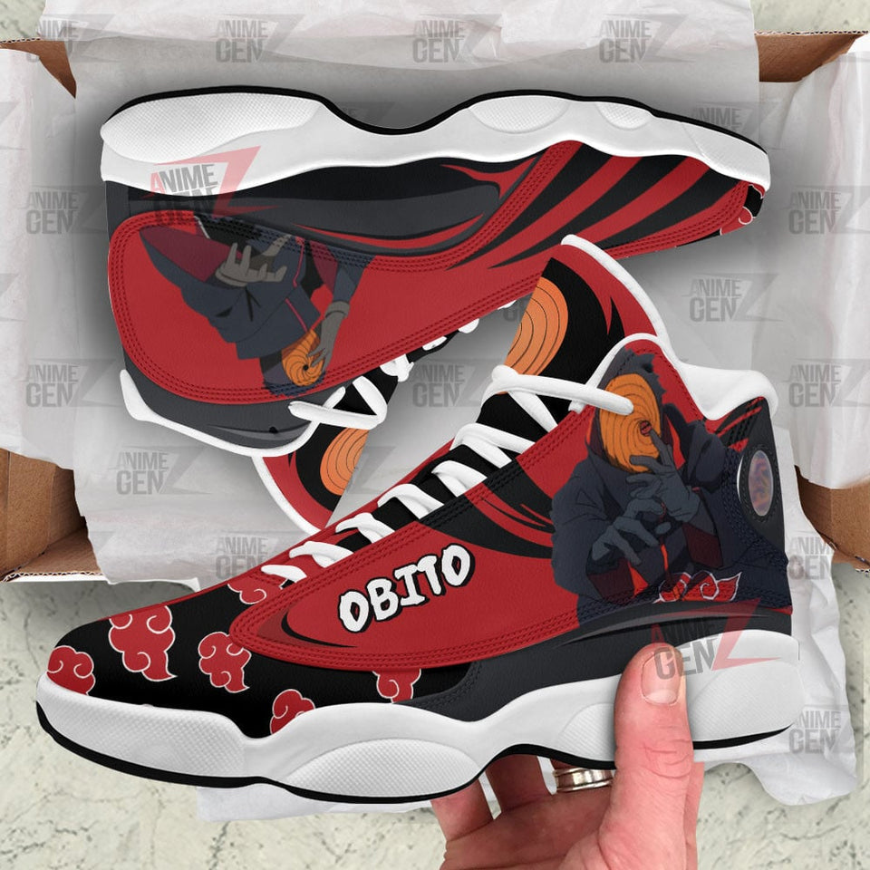 Naruto Akatsuki Obito Air Jordan 13 Sneakers Custom Anime Shoes
