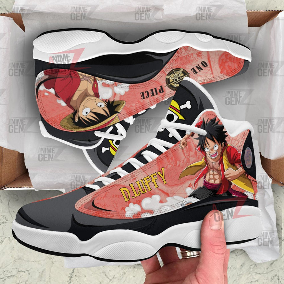 One Piece Luffy Air Jordan 13 Sneakers Custom Anime Shoes