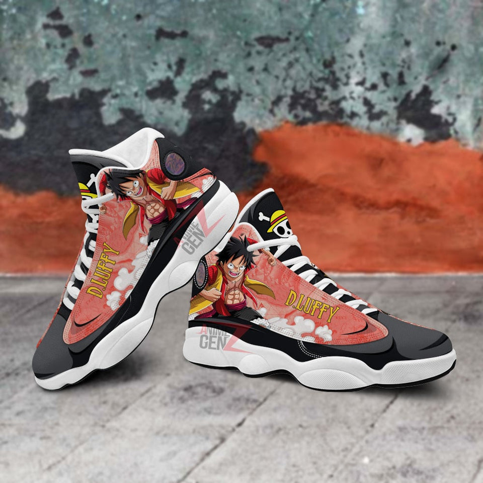 One Piece Luffy Air Jordan 13 Sneakers Custom Anime Shoes