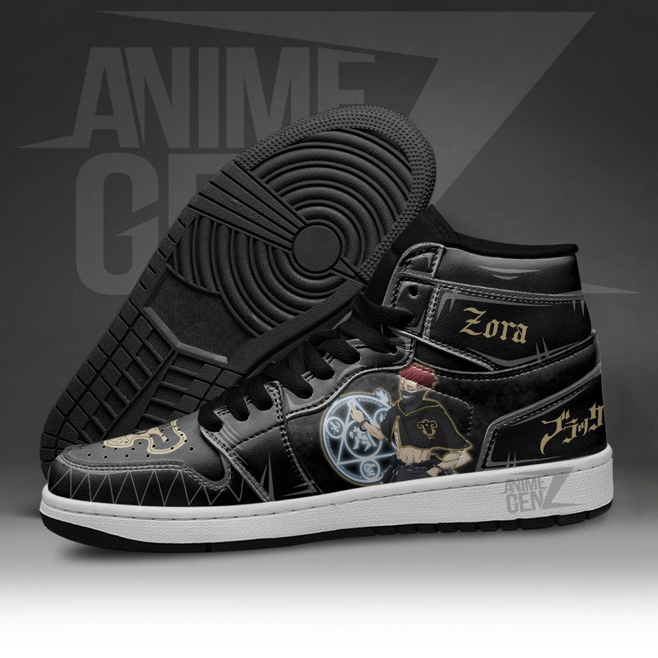 Zora Ideale JD Sneakers Black Clover Custom Anime Shoes