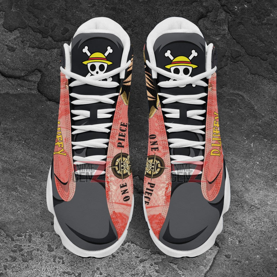One Piece Luffy Air Jordan 13 Sneakers Custom Anime Shoes
