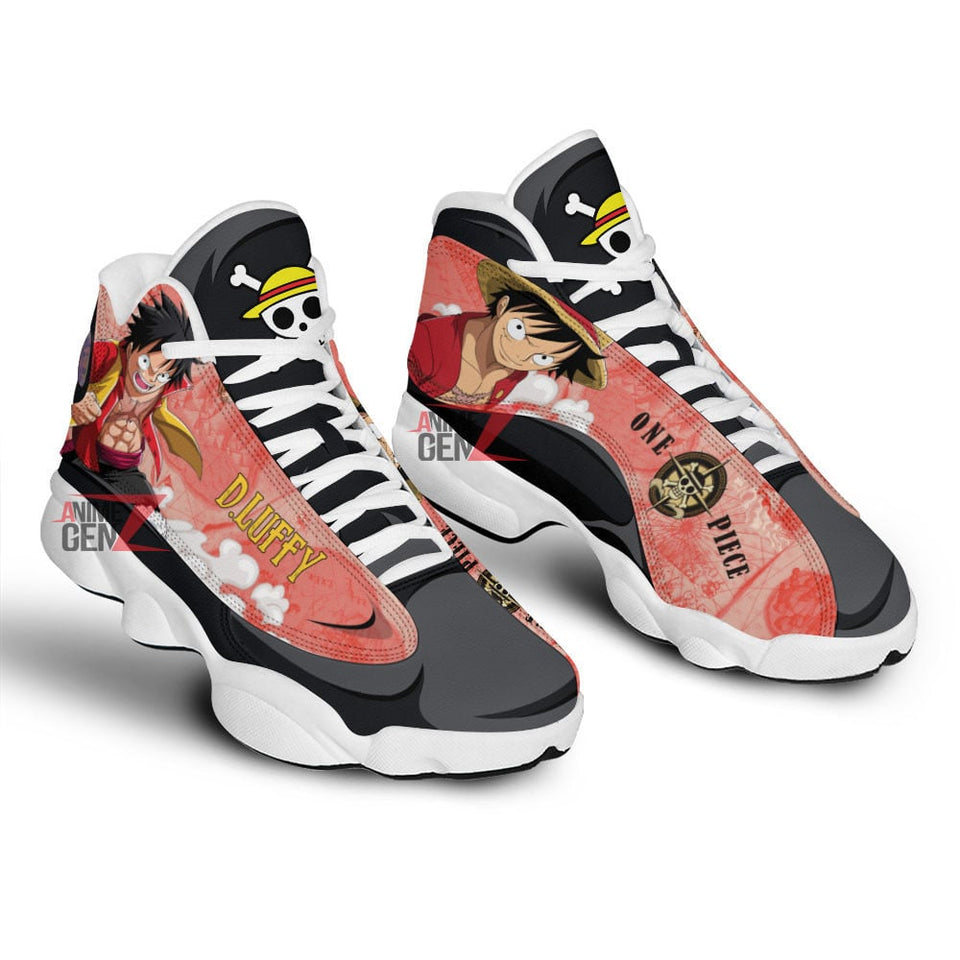 One Piece Luffy Air Jordan 13 Sneakers Custom Anime Shoes