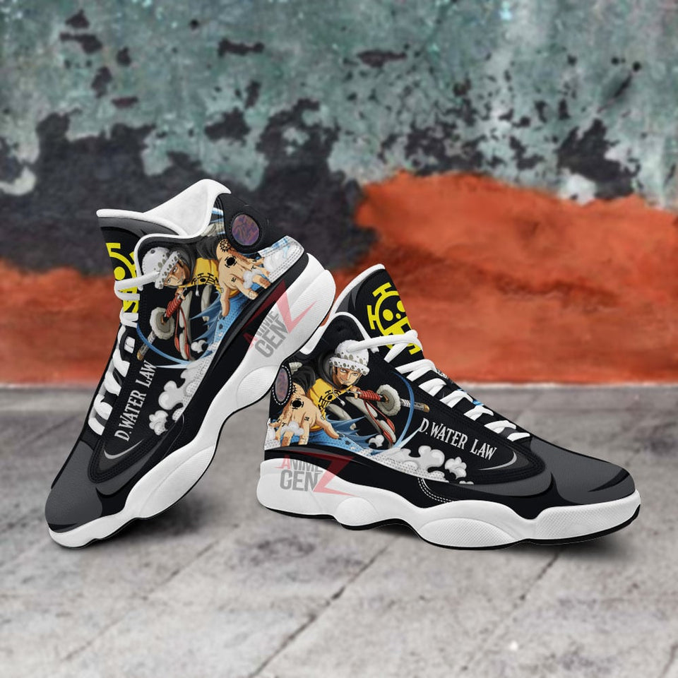 One Piece Water Law Air Jordan 13 Sneakers Custom Anime Shoes