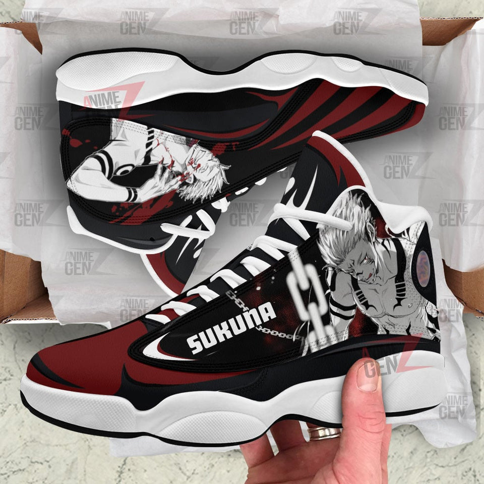 Jujutsu Kaisen Yuji Itadori X Sukana Air Jordan 13 Custom Anime Shoes