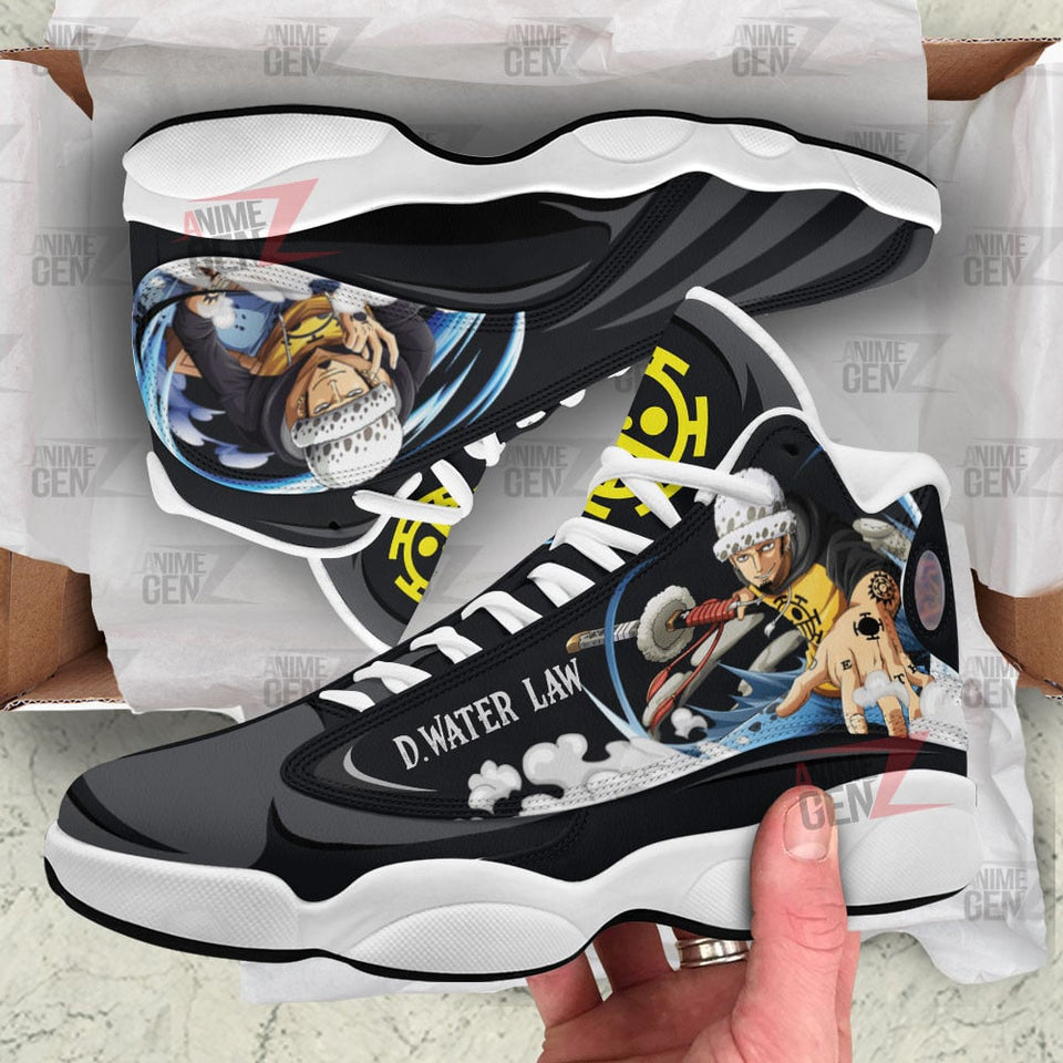 One Piece Water Law Air Jordan 13 Sneakers Custom Anime Shoes