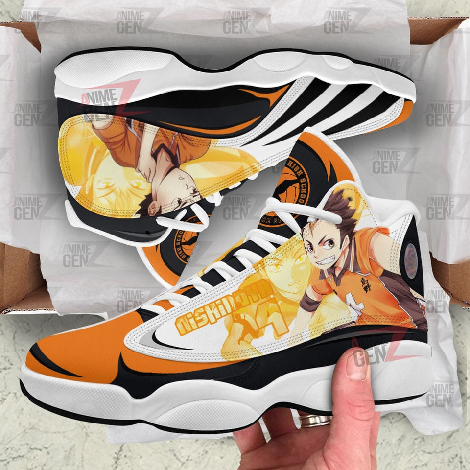 Haikyuu Nishinoya Yuu Air Jordan 13 Sneakers Custom Anime Shoes