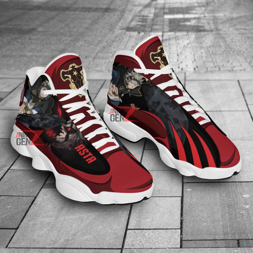 Black Clover Asta Air Jordan 13 Sneakers Custom Anime Shoes