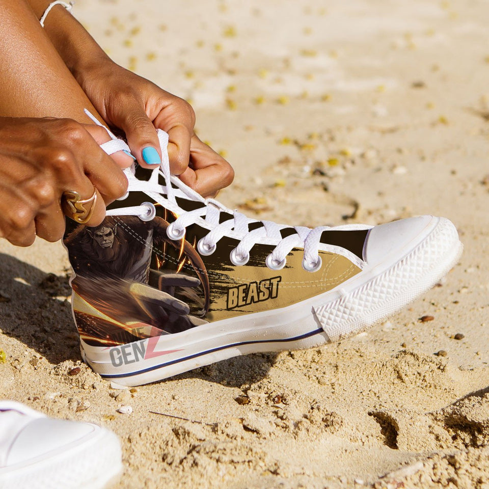 Attack On Titan Beast Titan High Top Shoes Custom Anime Sneakers
