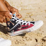 Bleach Abarai Renji High Top Shoes Custom Anime Sneakers