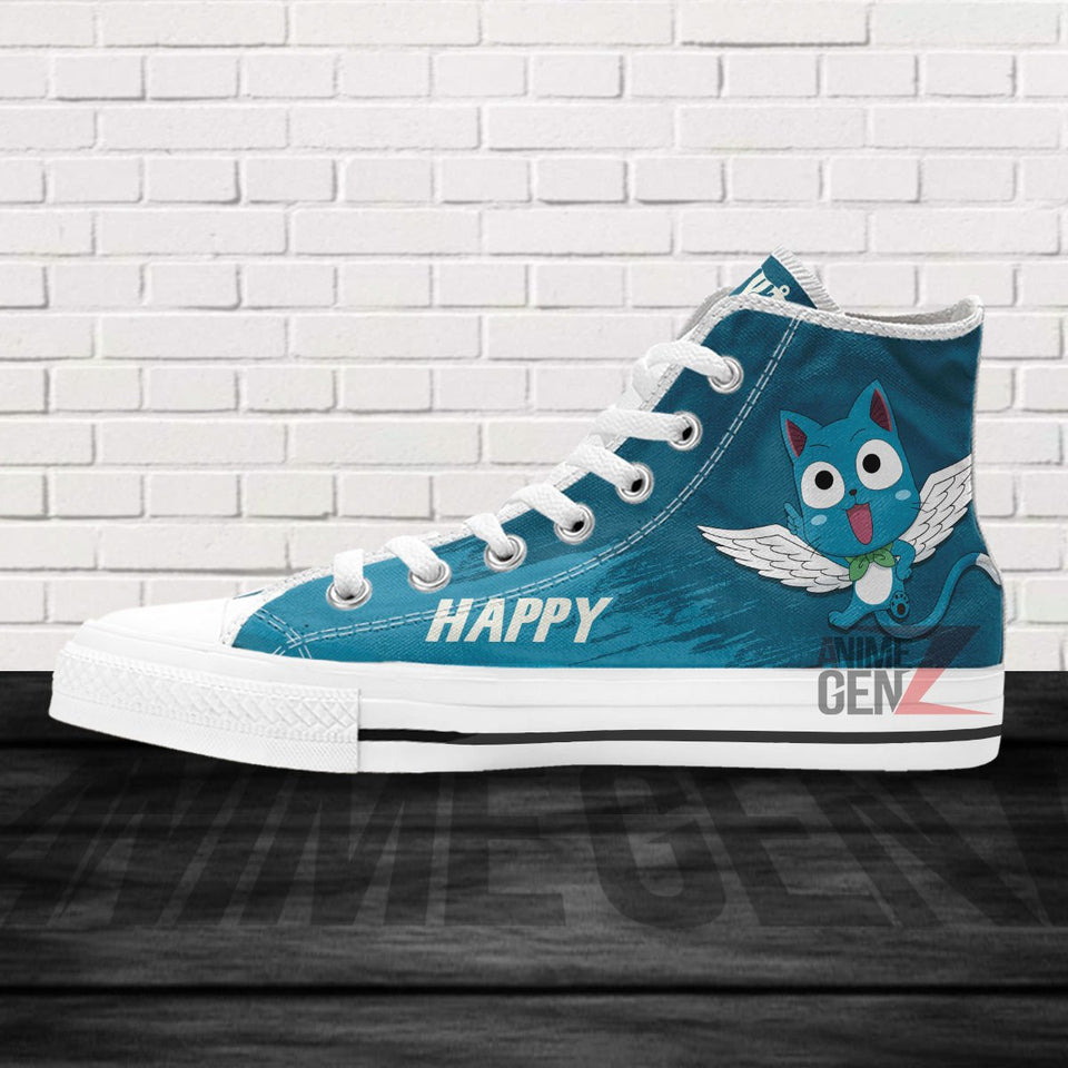 Fairy Tail Happy High Top Shoes Custom Anime Sneakers