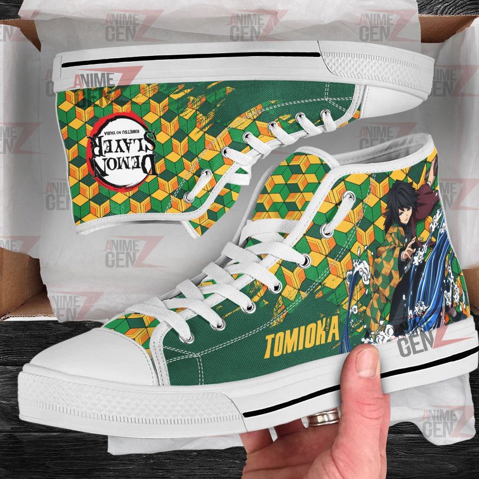 Demon Slayer Giyu Tomioka High Top Shoes Custom Anime Shoes