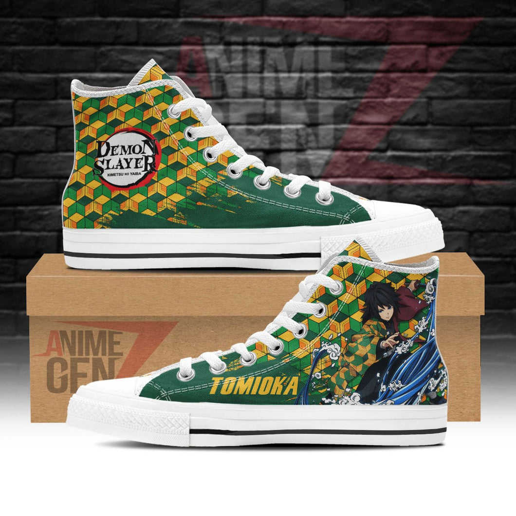 Demon Slayer Giyu Tomioka High Top Shoes Custom Anime Shoes