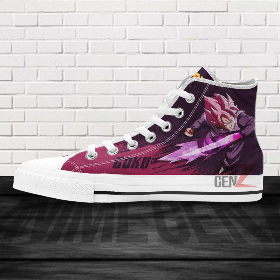 Dragon Ball Son Goku Black Rose High Top Shoes Custom Anime Sneakers