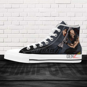 Cowboy Bebop Jet Black High Top Shoes Custom Anime Sneakers