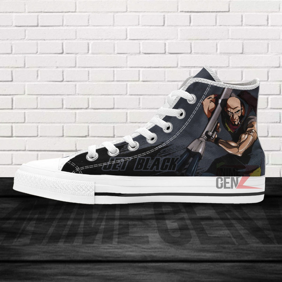 Cowboy Bebop Jet Black High Top Shoes Custom Anime Sneakers