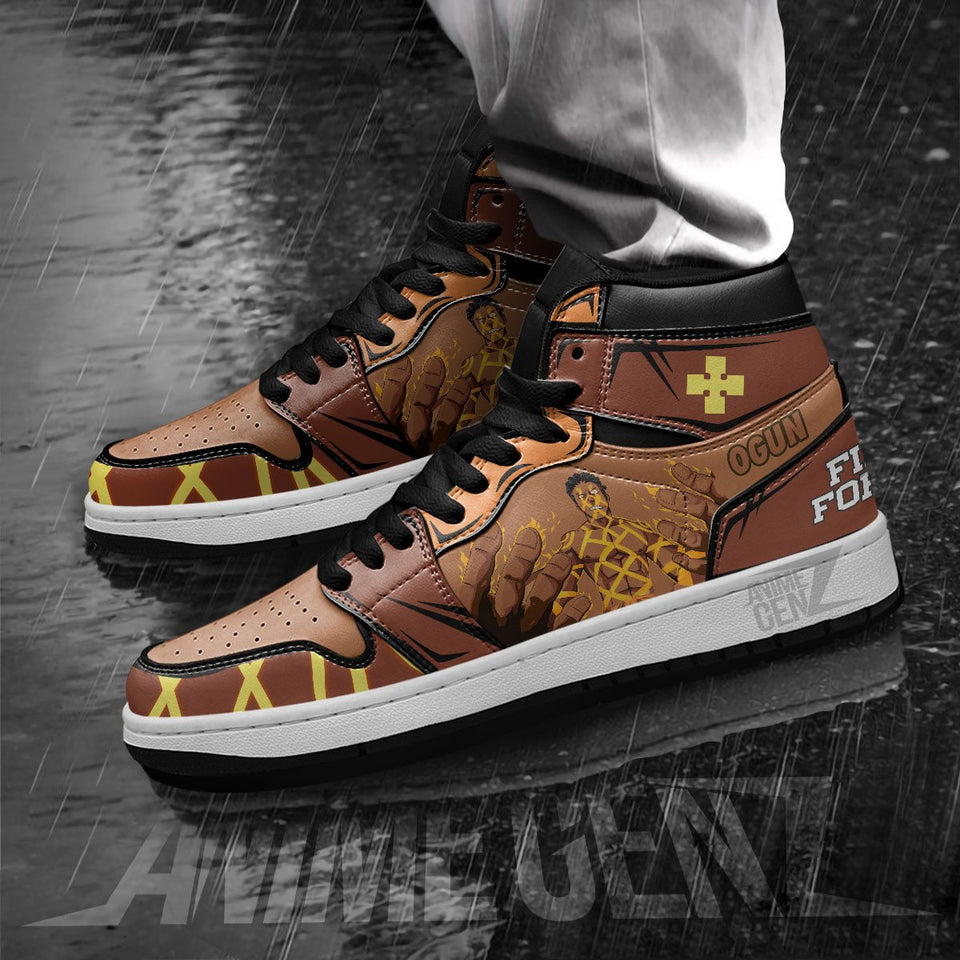 JD Sneakers Fire Force Ogun Montgomery Custom Anime Shoes