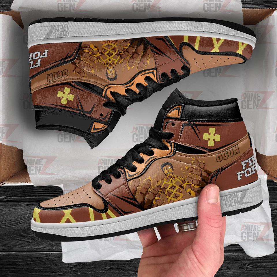 JD Sneakers Fire Force Ogun Montgomery Custom Anime Shoes