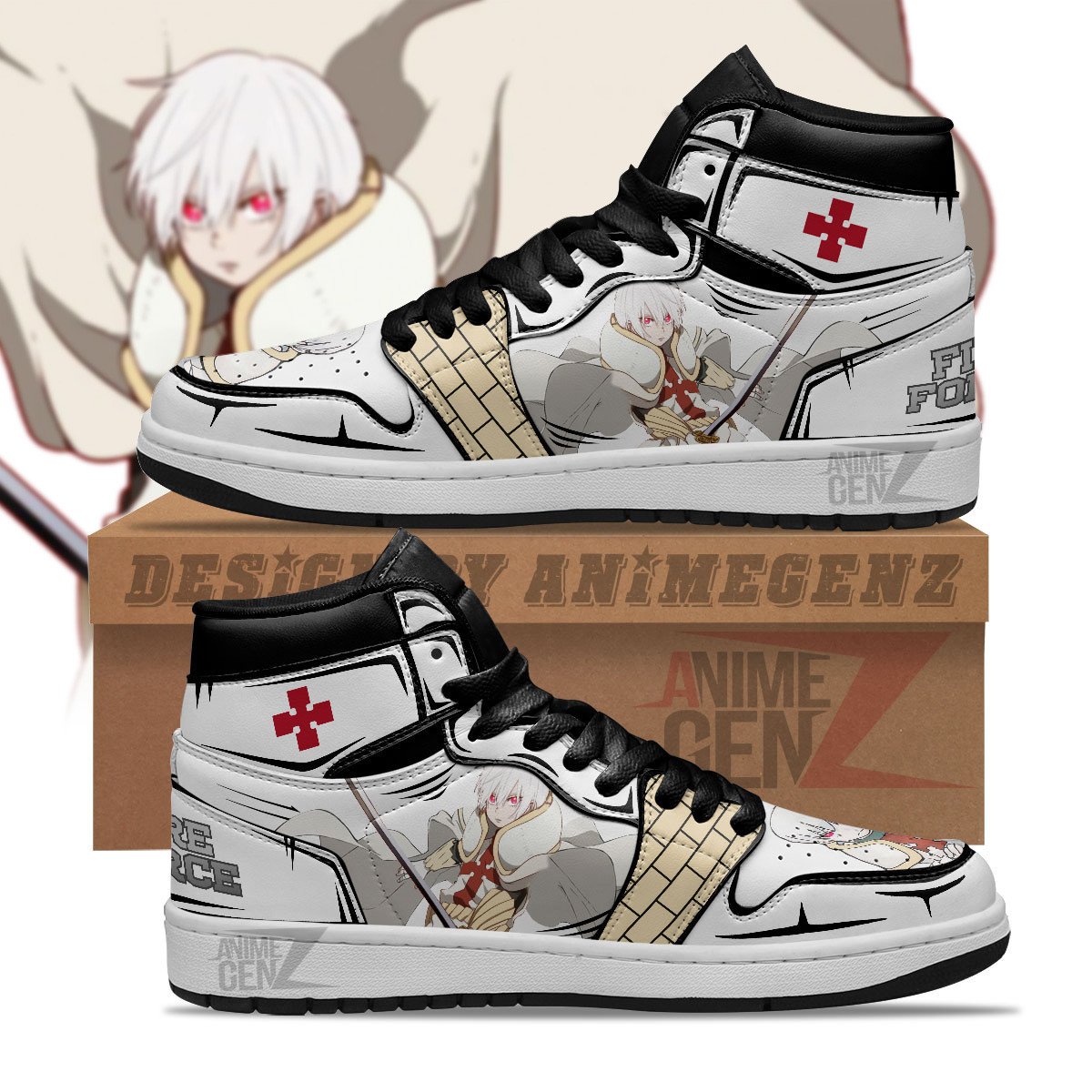 JD Sneakers Fire Force Sho Kusakabe Custom Anime Shoes