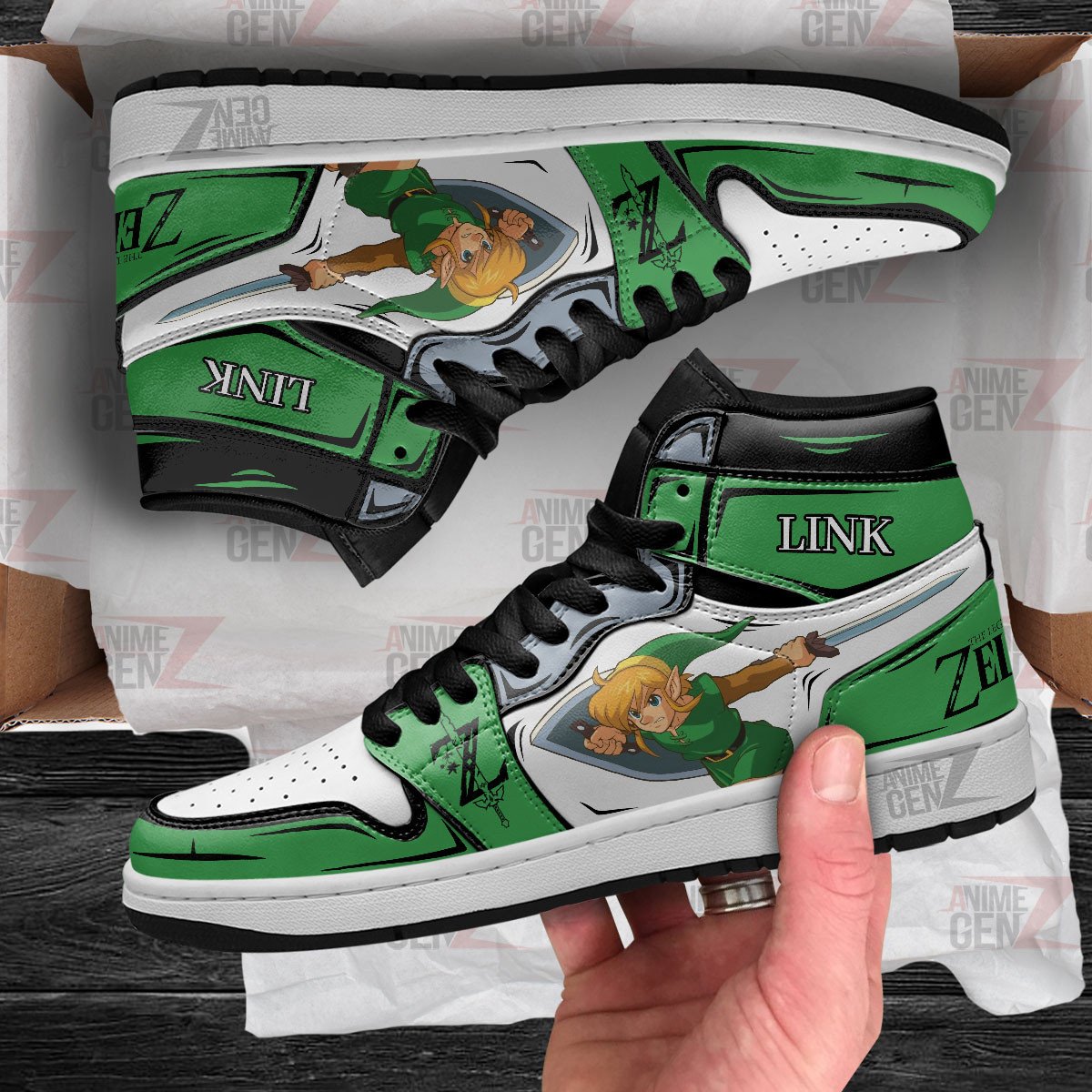 Legend Of Zelda Link JD Sneakers Custom Anime Shoes
