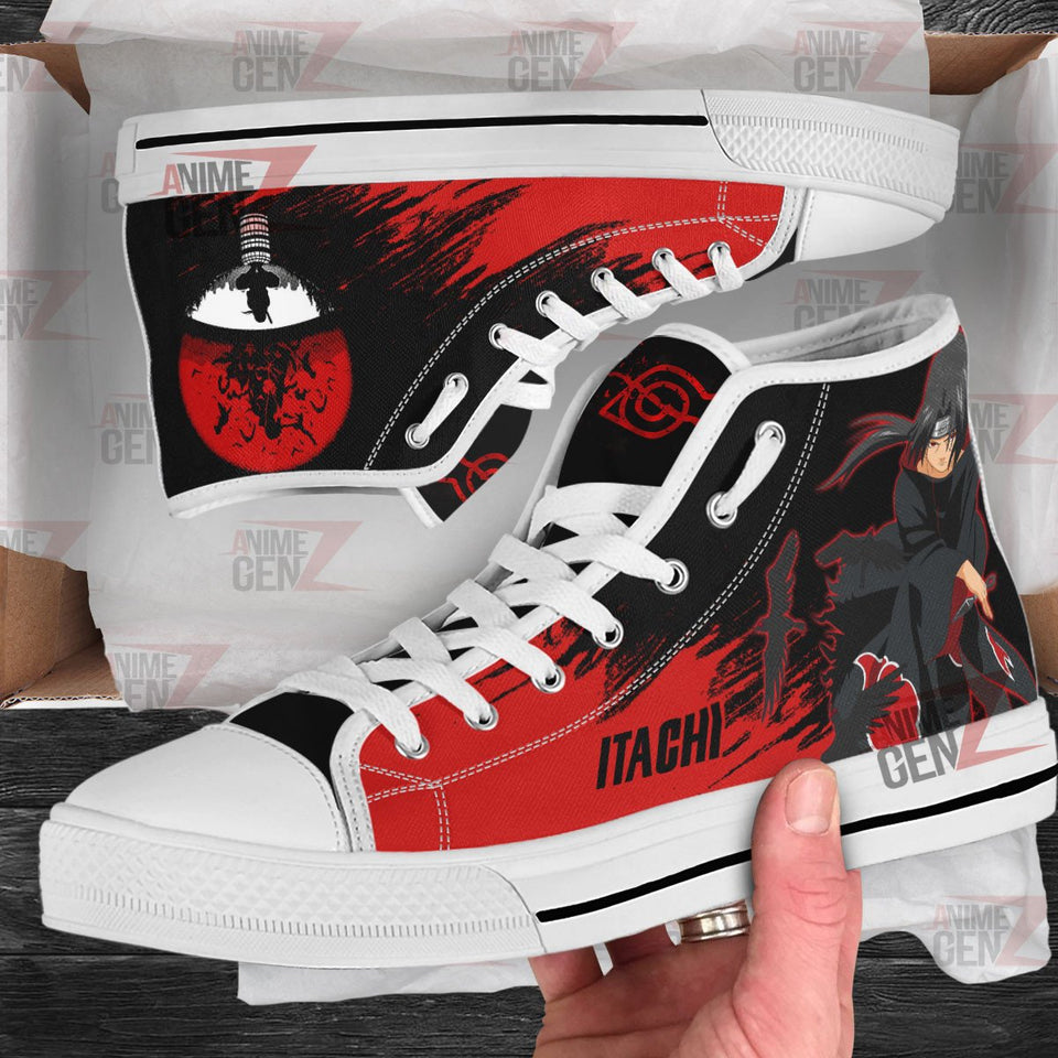 Naruto Itachi Aktasuki Clan High Top Shoes Custom Anime Sneakers
