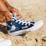 Naruto Uchiha Sasuke Chidori High Top Shoes Custom Anime Shoes