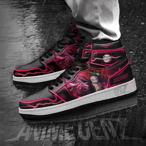 Demon Slayer Nezuko JD Sneakers Black Cool Style Custom Anime Shoes