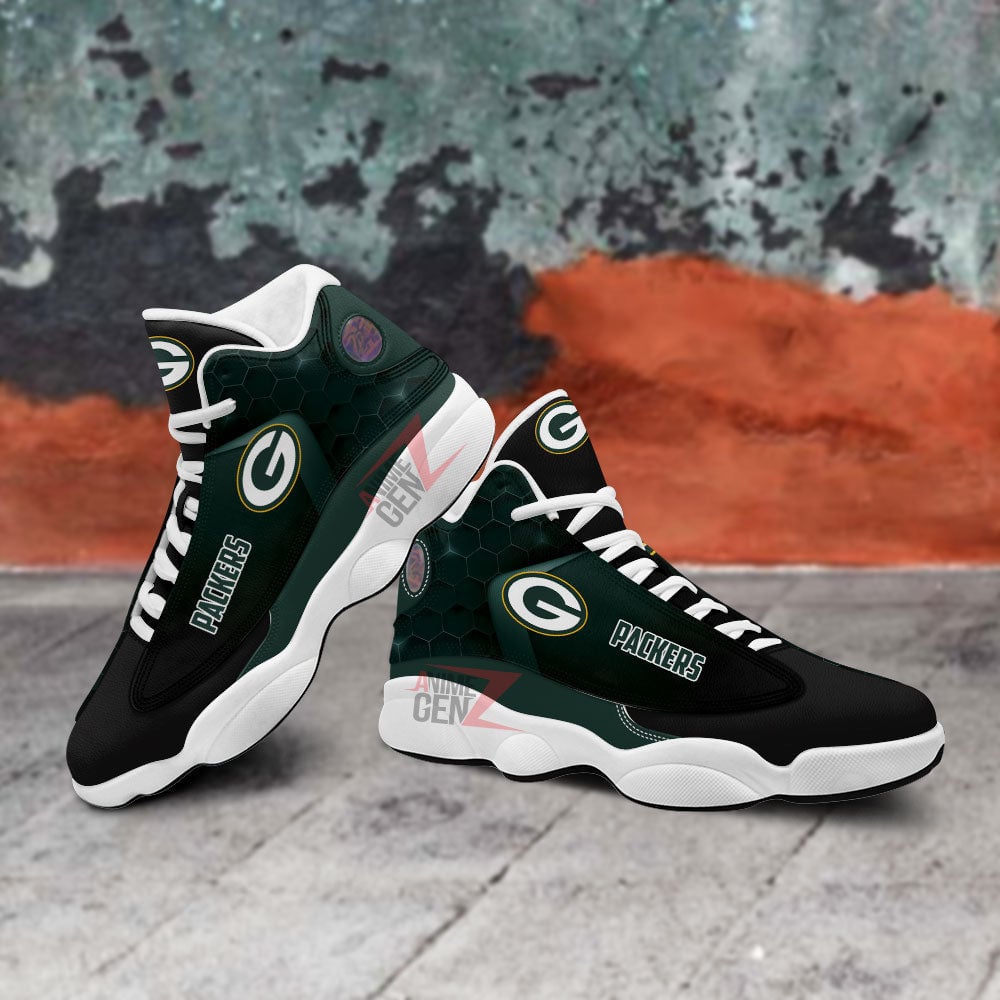 Green Bay Packers Air Jordan 13 Sneakers NFL Custom Sport Shoes