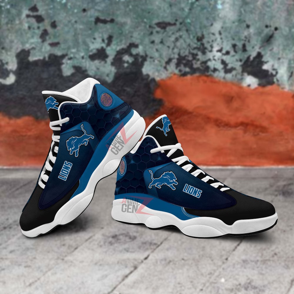 Detroit Lions Air Jordan 13 Sneakers NFL Custom Sport Shoes