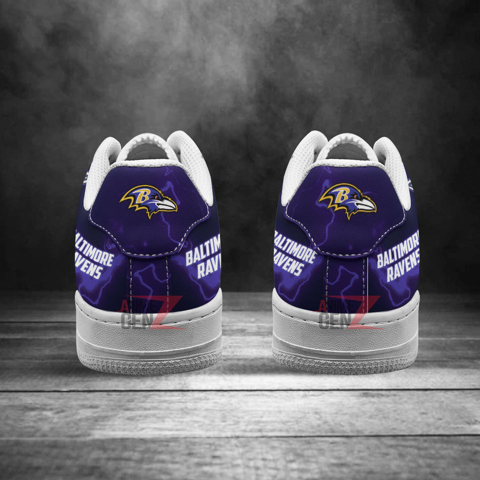 Baltimore Ravens Air Sneakers Mascot Thunder Style Custom NFL Sport Shoes