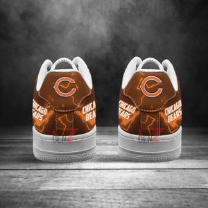 Chicago Bears Air Sneakers Mascot Thunder Style Custom NFL Sport Shoes