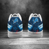 Detroit Lions Air Sneakers Mascot Thunder Style Custom NFL Sport Shoes