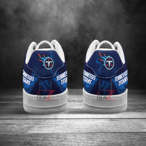 Tennessee Titans Air Sneakers Mascot Thunder Style Custom NFL Sport Shoes