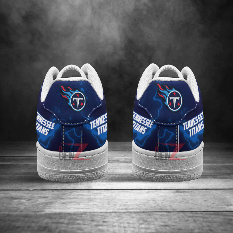Tennessee Titans Air Sneakers Mascot Thunder Style Custom NFL Sport Shoes