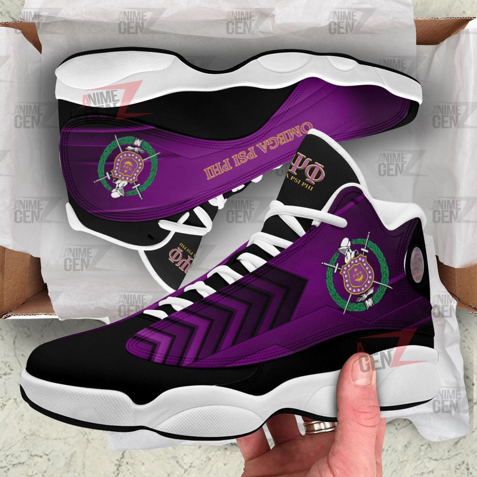 Omega Psi Phi Fraternities Air Jordan 13 Sneakers Custom Shoes