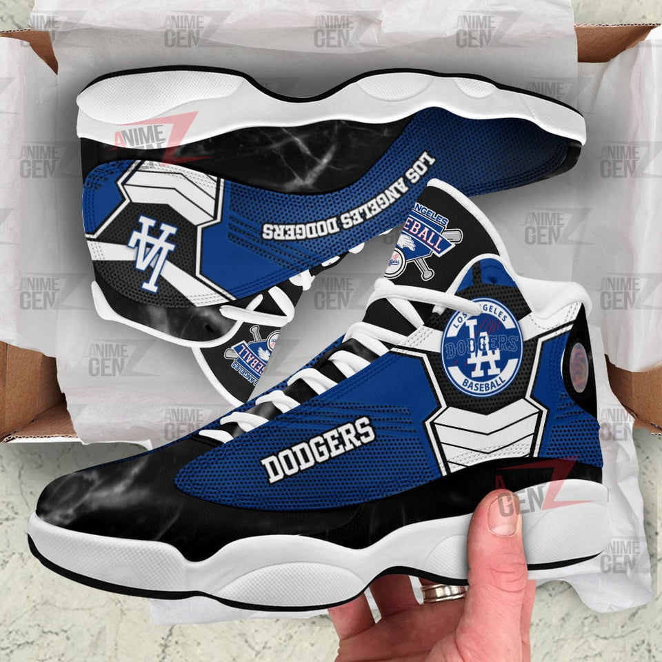 Los Angeles Dodgers Air Jordan 13 Sneakers MLB Baseball Custom Sports Shoes