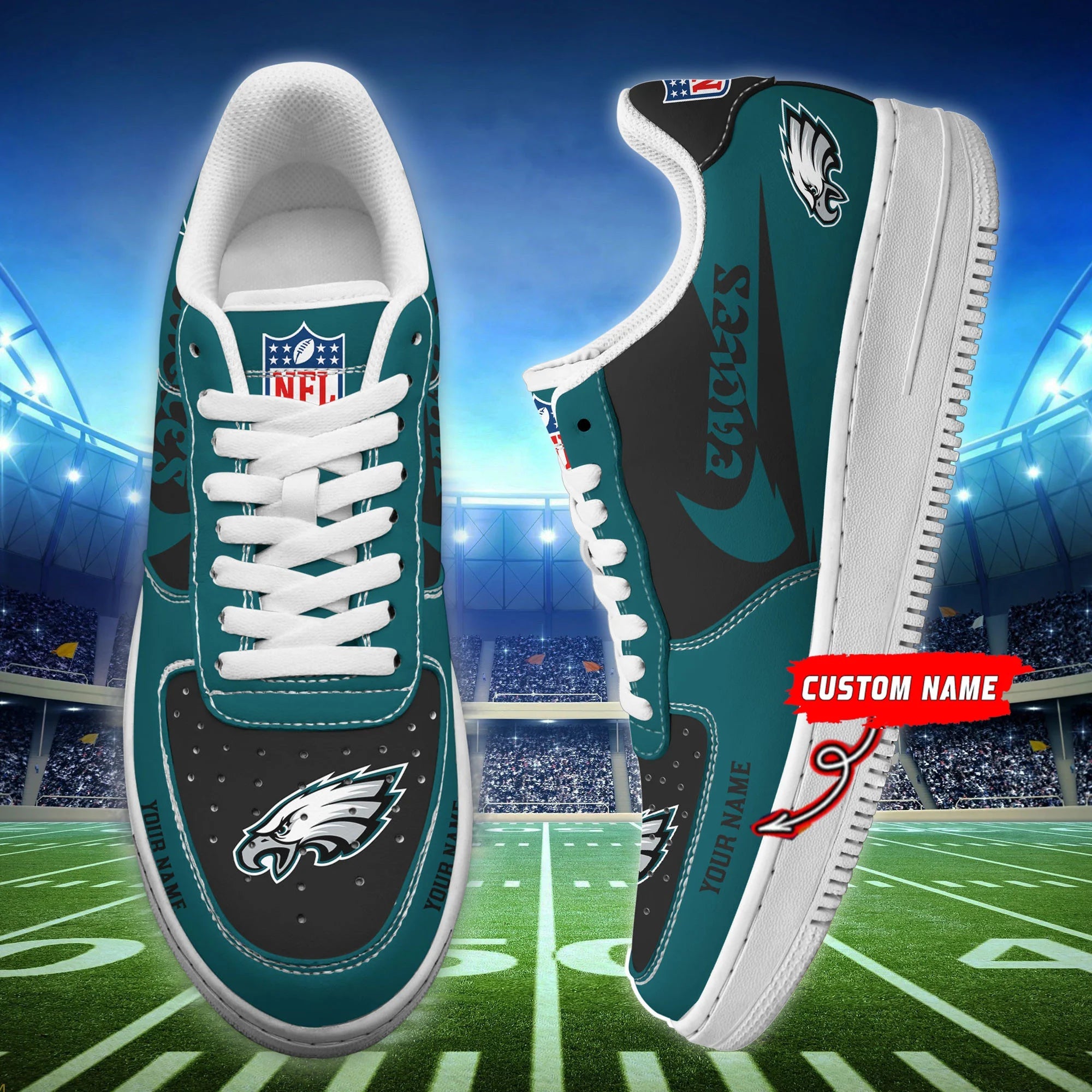 Philadelphia Eagles NFL Air Low-Top Sneakers Shoes For Men And Women